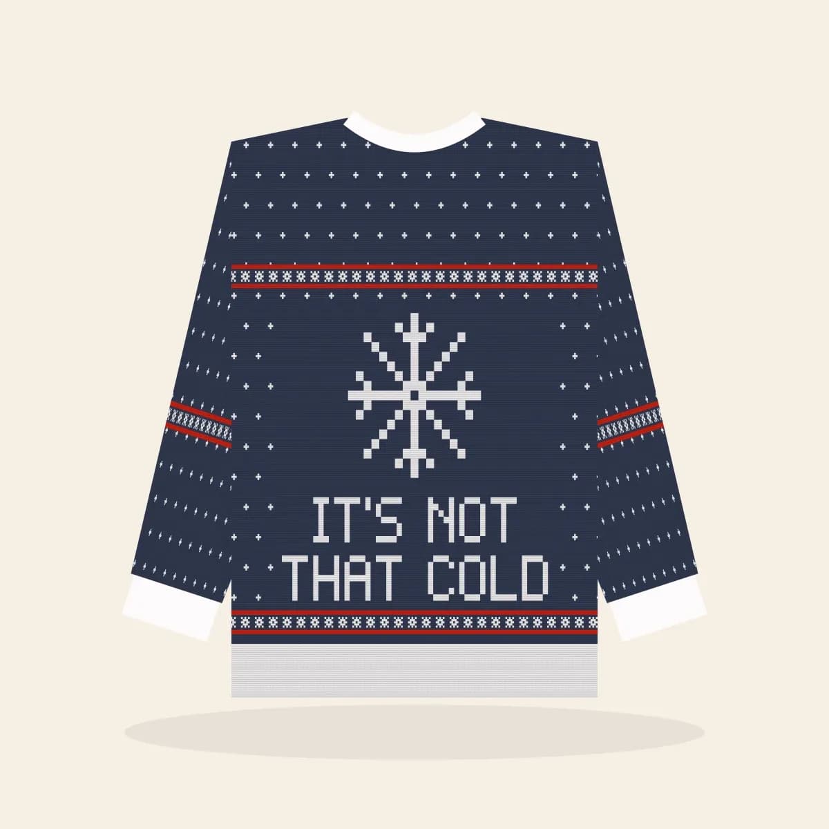 It’s Not That Cold Kids Knitted Sweater (Midnight Navy): It’s Not That Cold ugly Christmas knit in navy with white and red