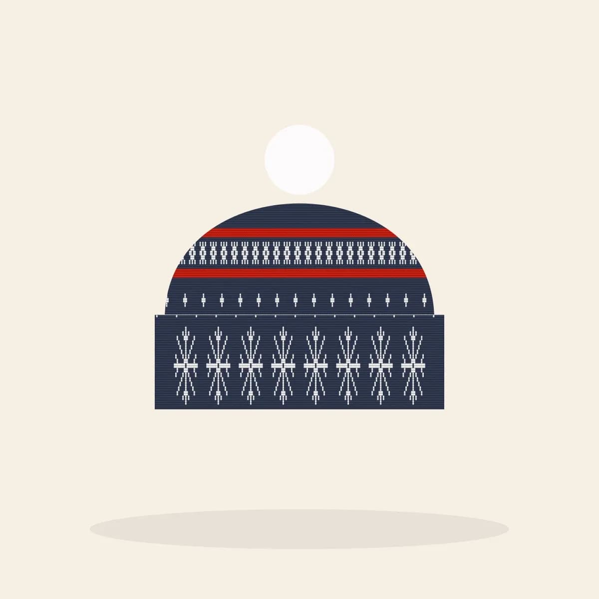 It’s Not That Cold Knitted Toque (Midnight Navy): It’s Not That Cold ugly Christmas knit in navy with white and red